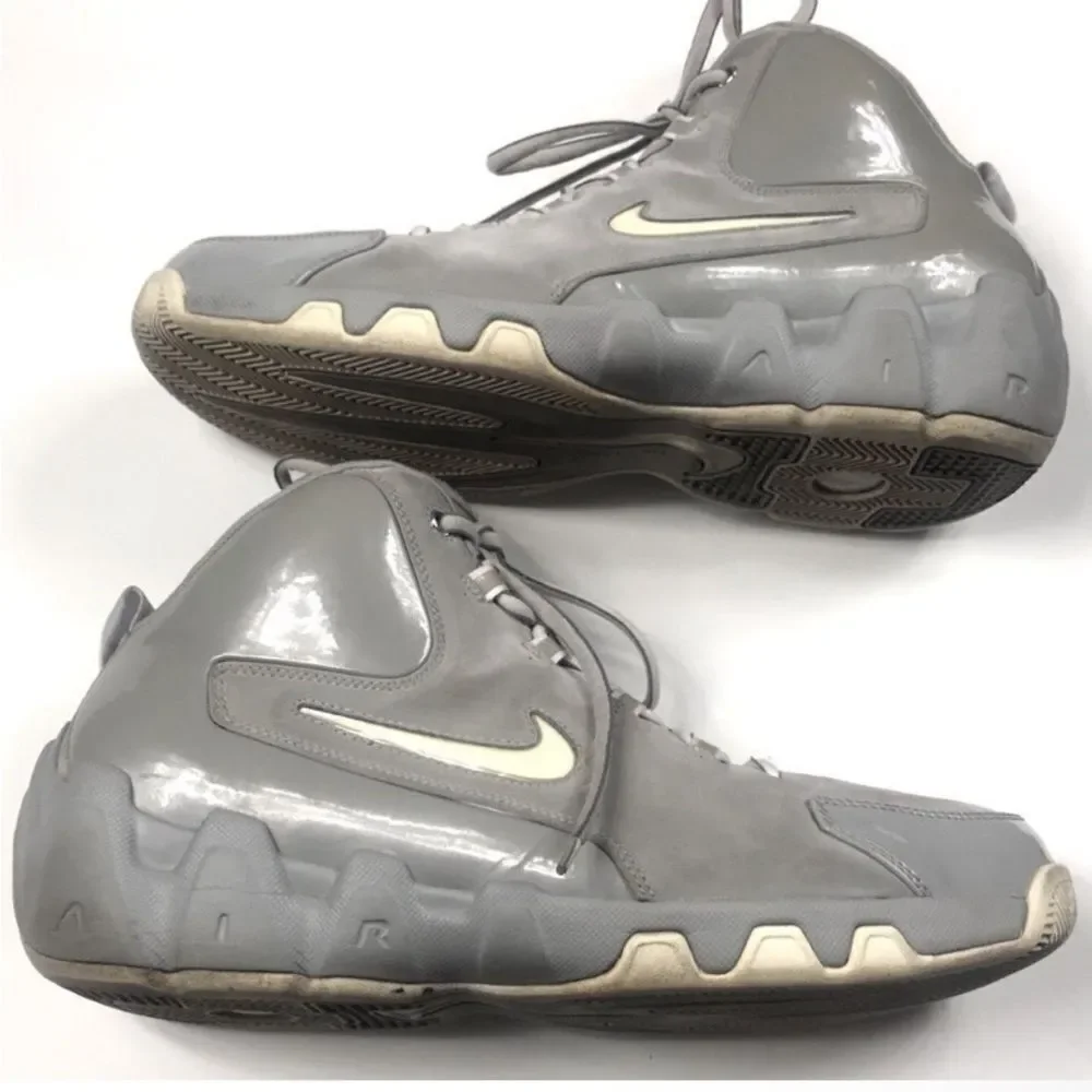 Nike Air Flight 040810 XC Gray and White Athletic Basketball Men Shoes Sz 11.5US
